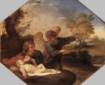 Andrea Sacchi : Hagar And Ismail In The Desert